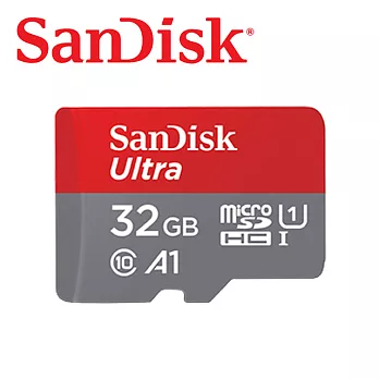 【SanDisk】Ultra microSD UHS-I A1 32GB 記憶卡 含轉卡(每秒讀98MB)