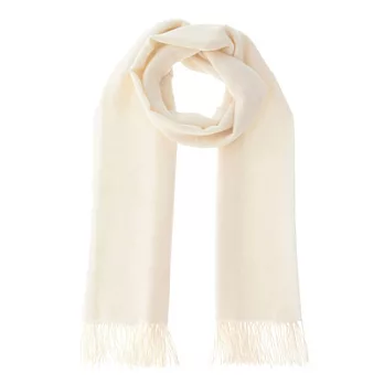 [MUJI無印良品]喀什米爾大披肩象牙白