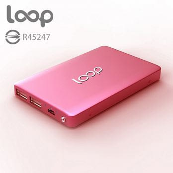 loop 10000mAh 超薄質感鋁合金行動電源 BP-100桃