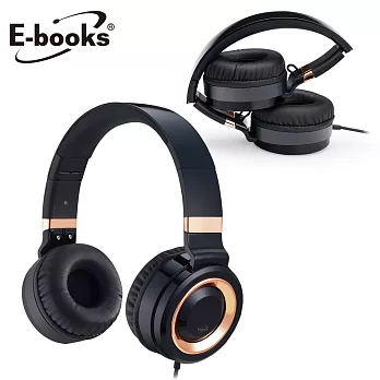 E-books S62 全音頻頭戴式音控摺疊耳麥金