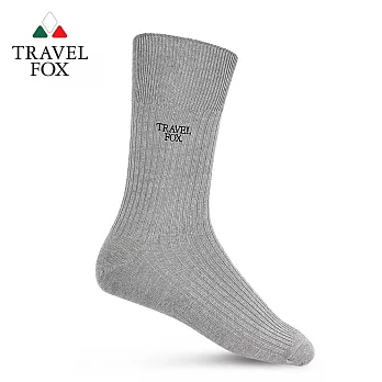 TRAVEL FOX 旅狐 男純棉紳士襪 休閒襪 [T52-98]灰