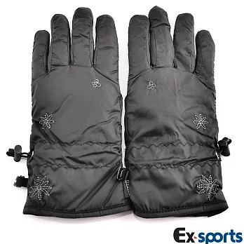 Ex-sports 防水保暖手套 超輕量多功能(女款-7343)F-黑色