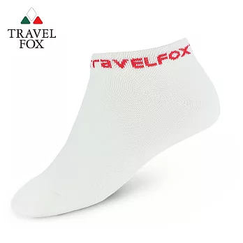 TRAVEL FOX 旅狐 女純棉船形襪 踝襪 [T33W-07]白