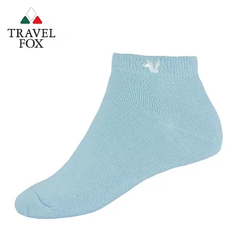 TRAVEL FOX旅狐 女純棉船形襪 隱形襪 [T40W-77]粉藍