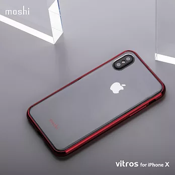 Moshi Vitros for iPhone X 超薄透亮保護背殼焰紅