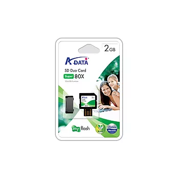 威剛 SD 記憶卡 DUO 2GB 雙面卡