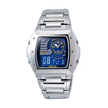 CASIO EDIFICE系列 都會炫風雙顯錶(藍)