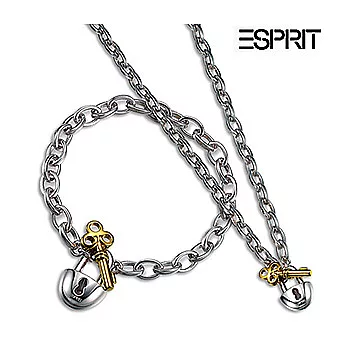 ESPRIT 鎖住心扉純銀手項鍊組