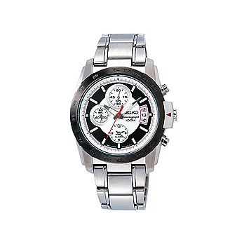 SEIKO 競速引擎鬧鈴計時賽車錶(白面)