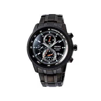 SEIKO 挑戰自我時尚賽車錶(全黑)