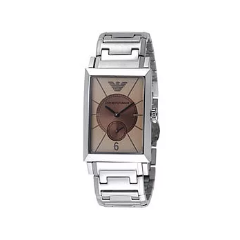 EMPORIO ARMANI 經典玩家時尚腕錶(咖啡)