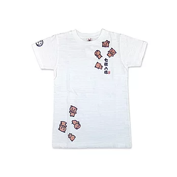 豐天美豚系列純棉女性短T恤-七轉八豚白L