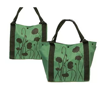 《La Libellue》防水帆布購物包-綠色(L)