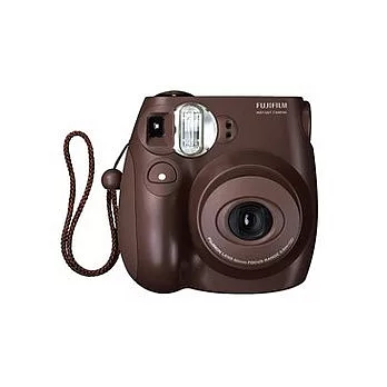 富士instax mini 7S拍立得相機 咖啡色(公司貨)+空白底片+相本+自拍鏡+水晶保護殼(隨機出貨不挑色)巧克力色