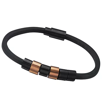 POLICE 元素經典手環(黑金-大)