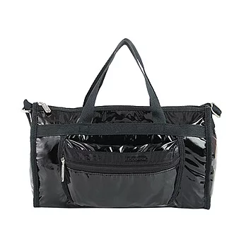 LeSportsac 新款手提斜揹二用包-閃亮黑(黑邊)