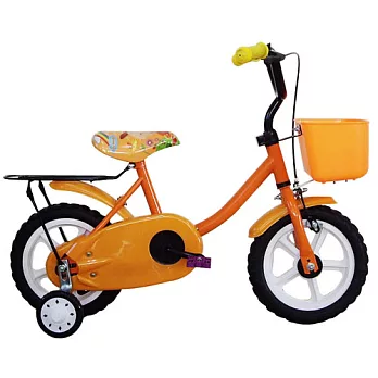 Adagio 12吋悠遊童車附置物籃(橘)~台灣製造!