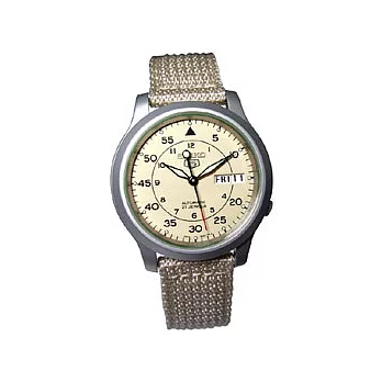 SEIKO 5號機芯越野軍用風機械腕錶(卡其色)