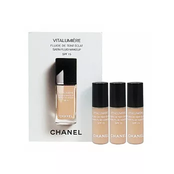 CHANEL 香奈兒 活力粉底乳SPF15(#20)(2.5 ml)*3