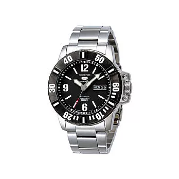 SEIKO 越野時尚5號機芯機械錶(黑框)-MADE IN JAPAN