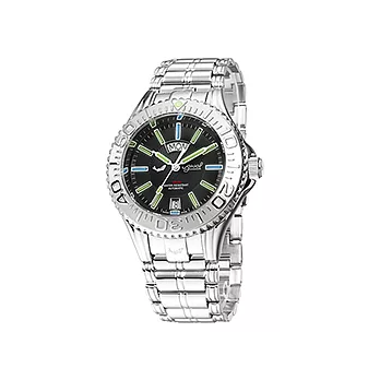 Ogival 愛其華 轟炸機雙色氚氣機械錶-黑