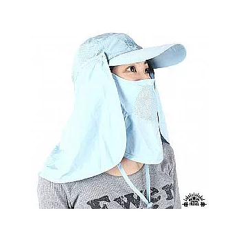 SNOWTRAVEL 肩頸防曬抗UV遮陽休閒 帽(冰藍 )