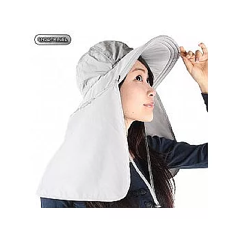 SNOWTRAVEL 抗UV透氣護頸遮陽圓盤帽(灰色)
