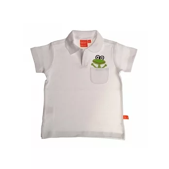 瑞典Lipfish立體玩偶短袖Polo衫 (白色小青蛙 / 4~5歲)