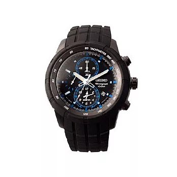 SEIKO 自我極限鬧鈴賽車錶(黑藍)