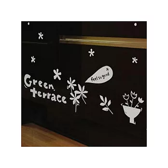 【Design W 創意壁貼】時尚家飾Green Terrace(白色款)