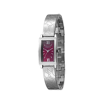 ELLE PARIS系列絕美方形時尚腕錶(酒紅)