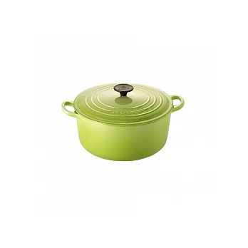 LE CREUSET－圓形鑄鐵鍋（奇異果綠．直徑22cm）