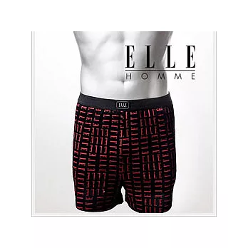 ELLE HOMME 時尚個性LOGO圖案平口褲《3件組》黑色_L
