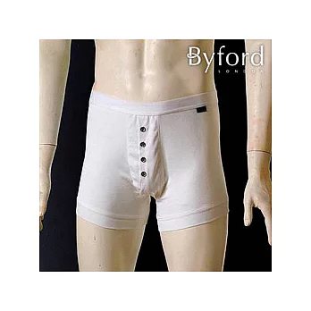 【Byford】皇家經典系列~ 男平口褲《超值2件組》白色_XL