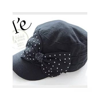 【I’e帽子專賣店】甜美陽光女孩。定番款蝴蝶結鴨舌帽。黑色（日本設計)