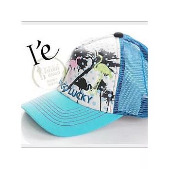 【I’e帽子專賣店】創意塗鴉潮流網帽_藍色(日本設計)