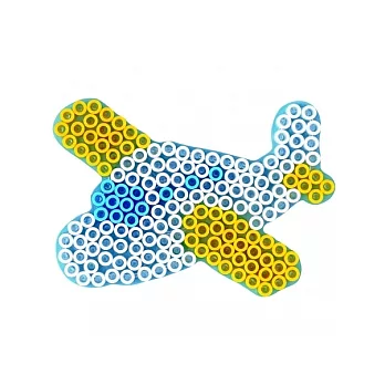 《Hama 幼兒大拼豆》幼兒大豆豆專用透明模型板-飛機