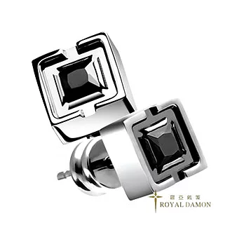 ROYAL DAMON 純真耳環(黑)