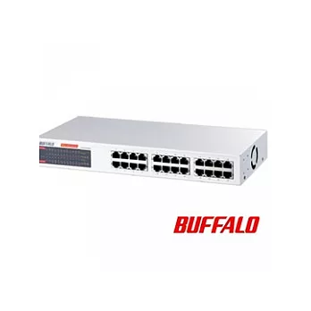 BUFFALO 1000/100/10M 24埠交換器LSW-GT-24NSRRTW