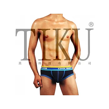 TIKU 梯酷 ~ 透氣交織棉 寬版 超激凸三角男內褲 - 深藍(LN1869-L)