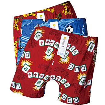 【Mr.DADADO】BOXER平口印花四角褲 3件組超值福袋(L號)