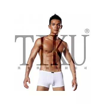 TIKU 梯酷 ~ 百變型男 窄版棉質平口內褲-白(WC1624-L)