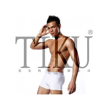 TIKU 梯酷 ~ 潮流立體塑型 蛋袋款棉質 平口內褲-白(WC1634-XL)