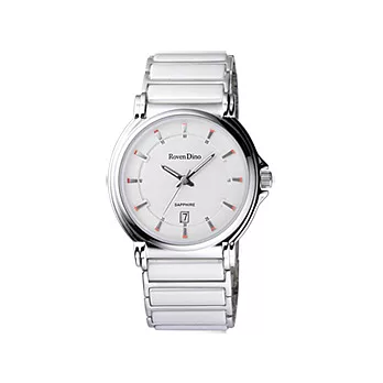 Roven Dino羅梵迪諾 閃耀動人陶瓷腕錶(白-大)