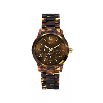 GUESS 迷你序曲腕錶(玳瑁)