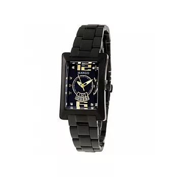 MANGO 榮耀一刻不鏽鋼女錶-深黑面