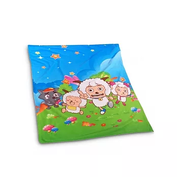 【喜羊羊與灰太郎-草地綠】舒柔毛毯