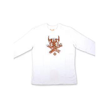 COW男裝-畫畫海盜七分袖T(白)-XL