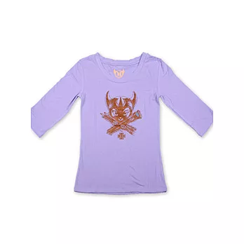 COW女裝-畫畫海盜七分袖T(淺紫)-M