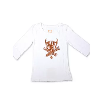 COW女裝-畫畫海盜七分袖T(白)-L